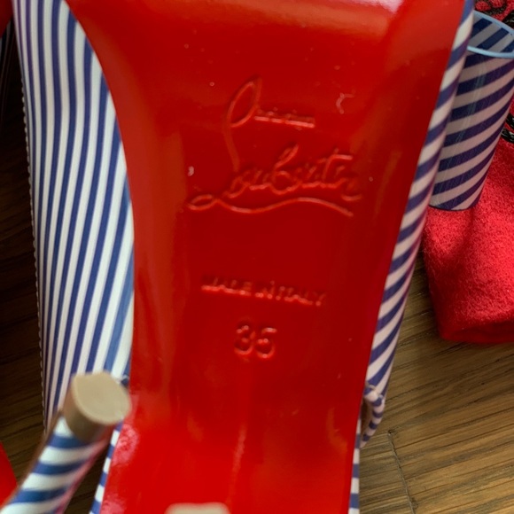 SOLD Christian Louboutin Clare Nodo Striped Side-Bow - Picture 7 of 12